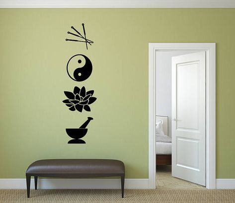 Acupuncture decor, Chinese Medicine, Acupuncturist, acupuncture gifts, acupuncture art, Acupuncture decals, mortar and pestle decal Acupuncture Office, Diy Massage Oil, Acupuncture Needles, Acupuncture Clinic, Yin Yang Symbol, Clinic Interior Design, Clinic Design, Health Technology, Medical Practice