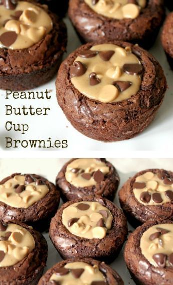 Peanut Butter Cup Brownies Brownie Vegan, Peanut Butter Cup Brownies, Cookie Dough Cake, Resepi Biskut, Brownie Cups, Peanut Butter Desserts, Peanut Butter Brownies, Peanut Butter Cup, Oreo Dessert