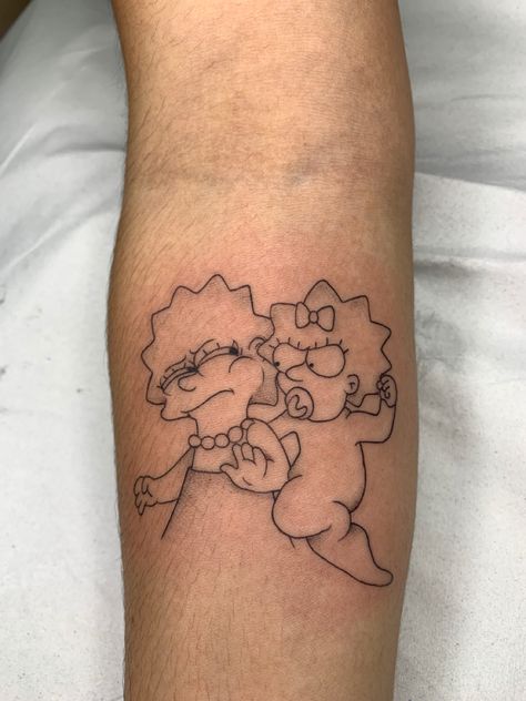 Tattoo, tatuagem, Maggie Simpson Lisa Simpson, tattoo de amigas, friends tattoos Simpson Sibling Tattoo For 3, Maggie Tattoo Simpsons, Bart Lisa And Maggie Tattoo, Bart And Lisa Matching Tattoos, Lisa And Bart Simpson Tattoo, Maggie Simpson Tattoo, Simpson Tattoo Ideas, Bart And Lisa Tattoo, Maggie Tattoo