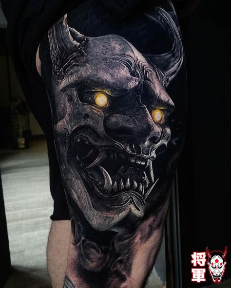 Hannya Maske Tattoo, Mascara Hannya, Tato Irezumi, Hannya Maske, Japanese Demon Tattoo, Oni Mask Tattoo, Oni Tattoo, Hannya Mask Tattoo, Samurai Tattoo Design