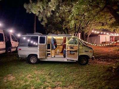 Camper Van For Sale: 1990 Chevrolet G-Series Conversion G20 Camper Van, Chevy G20 Van, Converted Camper, Chevy G20, Gas Powered Generator, Richardson Texas, Chevrolet Van, Window Ac Unit, Van For Sale