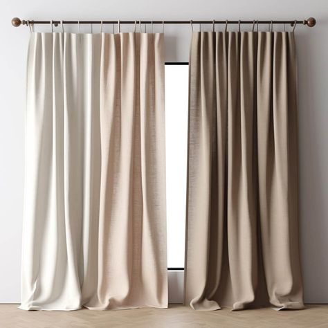 Japandi Curtains - Smother Your Windows in Zen Goodness Curtain Japandi, Japandi Window, Japandi Curtains, Japandi Loft, Beige Curtains Living Room, Bedroom Japandi, Japandi Color Palette, Living Room Japandi, Wabi Sabi Bedroom