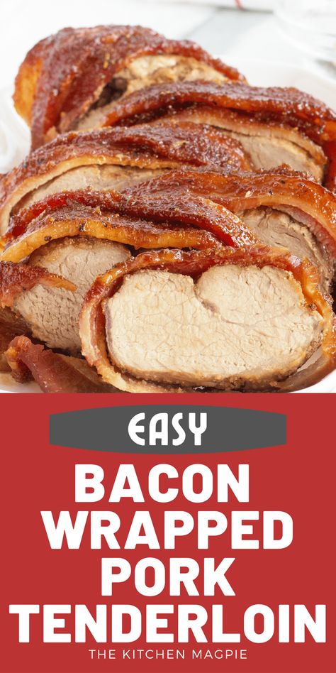 How Long To Cook Pork Loin In Oven, Bacon Wrapped Pork Tenderloin Oven, Pork Tenderloin With Bacon, Tenderloin Wrapped In Bacon, Bacon Wrapped Pork Tenderloin Recipes, Pork Loin Recipes Oven, Brown Sugar Pork Tenderloin, Baked Pork Loin, Bacon Wrapped Pork Loin