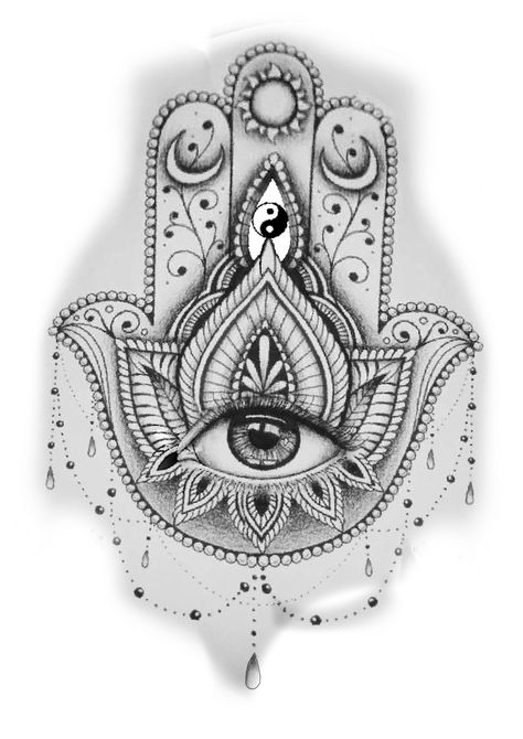 Hamsa Tattoo Design For Women, Fatima Hand Tattoo, Tattoo Main, Mandala Tattoos For Women, Hamsa Tattoo Design, Butterfly Neck Tattoo, Hamsa Hand Tattoo, Chest Tattoo Ideas, Wrist Tattoo Designs