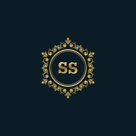 Letter SS logo with Luxury Gold template. Elegance logo vector template. Ss Logo Design Style, Ss Logo Design, Initials Logo Letters, Logo Gallery Art, Gold Template, Ss Logo, Tiger Photography, Samsung Galaxy Wallpaper Android, Wedding Logo Design