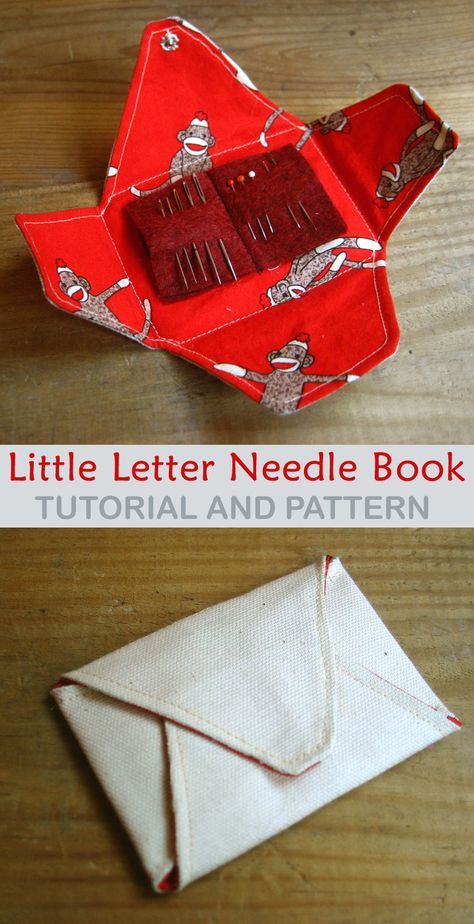 Needlecase Needle Book, Diy Sewing Needle Holder, Needle Cases Ideas, Diy Needle Case, Needle Book Diy, Needle Book Tutorial, How To Make A Needle Book, Felt Needle Book Pattern Free, Needle Keeper Free Pattern