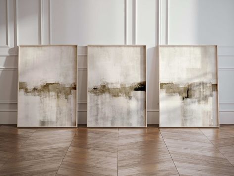 Neutral Abstract Wall Art Set of 3 Prints Landscape - Etsy Canada Living Room Wall Prints, Wabi Sabi Poster, Japandi Wabi Sabi, Muted Colour Palette, Extra Large Art, Muted Colour, Beige Minimalist, Living Room Art Prints, Room Artwork