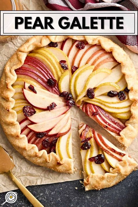 Pear Gallette Recipe Simple, Pear Galette Recipe, Apple Sweets, Pear Desserts, Spiced Pears, Pear Galette, Pear Dessert Recipes, Yummy Pies, Cooking Projects