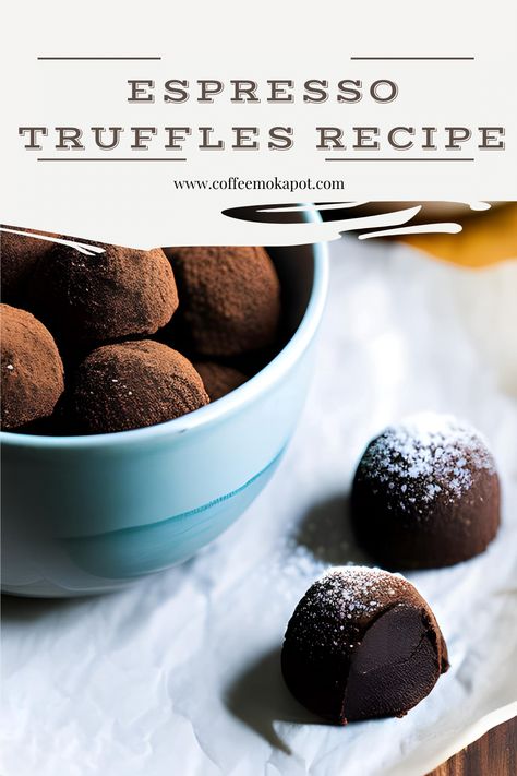 Espresso Truffles Recipe, Homemade Espresso, Espresso Truffles, Christmas Truffles, Espresso Recipes, Truffles Recipe, Chocolate Espresso, Truffle Recipe, Cake Business