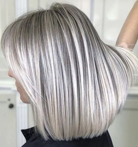 Grey Hair Tones, Grey Hair Looks, Grey Blonde Hair, Hair With Lowlights, Grey Hair Transformation, Platinum Blonde Hair Color, Silver Blonde Hair, Icy Blonde Hair, Short Silver Hair