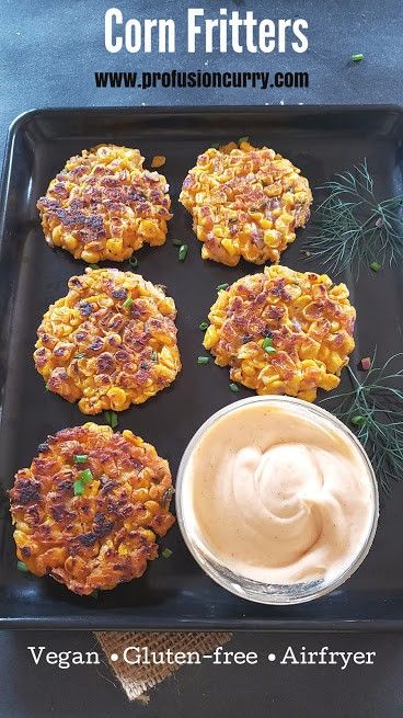 Vegan Corn Fritters, Convection Oven Recipes, Corn Fritter Recipes, Corn Fritters, Air Fried Food, Fritter Recipes, Corn Recipes, Air Fryer Recipes Easy, Air Fryer Recipes Healthy