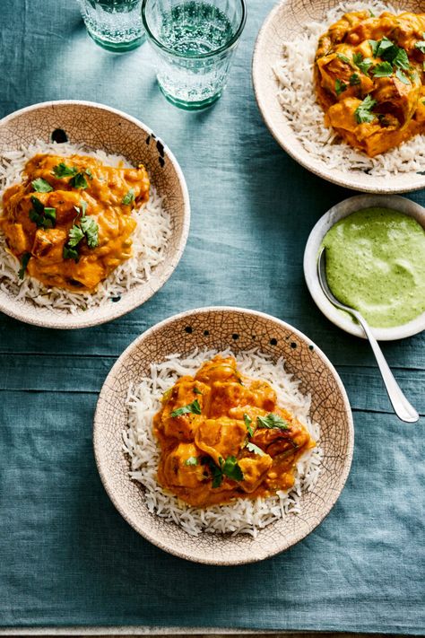 Authentic Chicken Tikka Masala Curry Recipe | Madhur Jaffrey Cod Curry, Cook Once Eat Twice, Carrot Curry, Nadiya Hussain, Chickpea And Spinach Curry, Curry Pasta, Salad Cake, Individual Pies, Chocolate Dishes