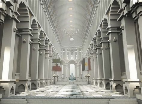 Castle Pillars Minecraft, Minecraft Castle Pillar, Pillar Minecraft Ideas, Huge Minecraft Castle, Minecraft Pillars Design, Pillar Design Minecraft, Minecraft Temple Interior, Minecraft Pillar Ideas, Huge Minecraft Houses