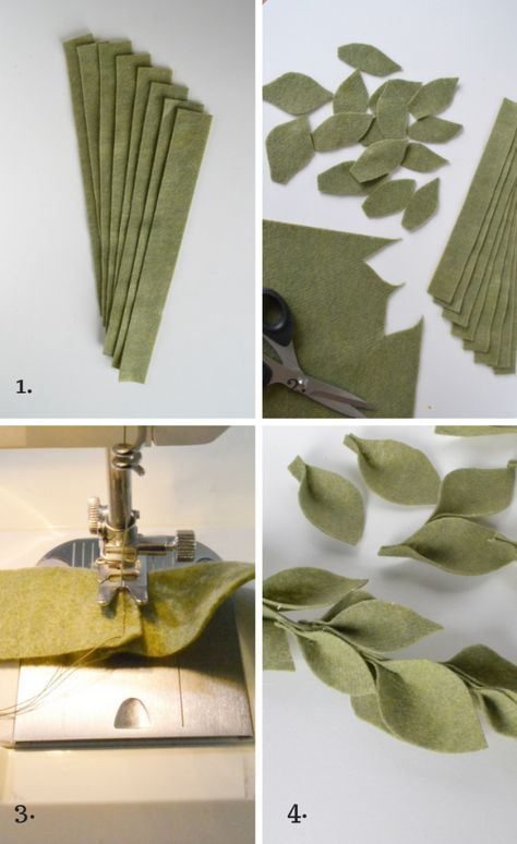 four-steps-diy-leaf-garland Felt Leaf Garland, Diy Leaf Garland, Garland Paper, Felt Leaf, Fall Leaf Garland, Felt Flowers Diy, Diy Leaves, Wreath Garland, Felt Leaves