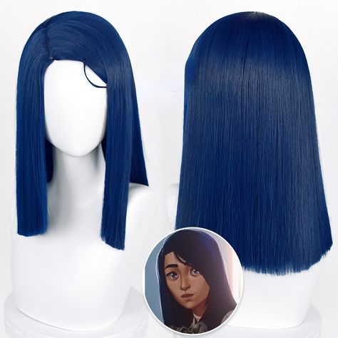 Arcane LOL League Of Legends Caitlyn Blue Cosplay Wig CC0347 Material: made of artifact heat-resisting hair fiber. Length: about 47cmSuggest for head circumference:54-57cm/21.26-22.44" and has stretch strap to adjust size and keep tight on head. League Of Legends Caitlyn, Caitlyn Cosplay, Arcane Caitlyn, Blue Cosplay Wig, League Of Legends Arcane, Caitlyn Kiramman, Blue Cosplay, Kawaii Wigs, Kawaii Hoodies