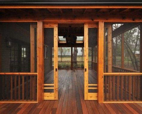 Screen Porch Panels, Screened In Porch Diy, Diy Screen Door, Backyard Patio Deck, Screened Porch Designs, Sliding Screen Doors, Building A Porch, Patio Deck Designs, Porch Doors