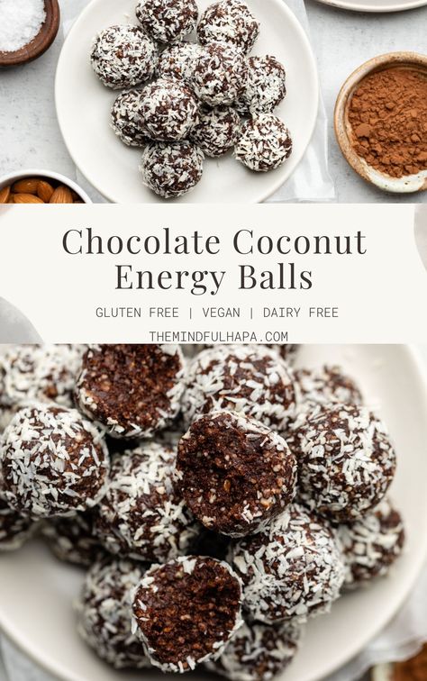 Almond Joy Bites, Power Bites, Coconut Energy Balls, Vegan Energy Balls, Energy Balls Healthy, Protein Balls Recipes, Coconut Protein, Energy Ball Recipe, Coconut Chocolate