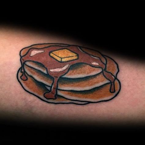 Pancake Tattoo, Tattoos Inspiration, Tattoo Board, Tattoo Ideas For Men, Pancake Stack, Custom Tattoo Design, Top 40, Matching Tattoos, Tattoo Idea