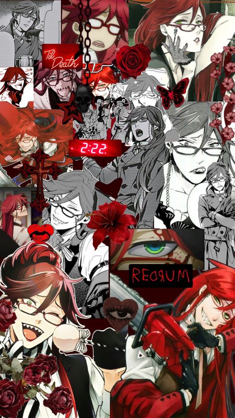 Wallpaper Grell Wallpaper, Black Butler Grell, Grell Sutcliff, Loving U, Anime Wallpaper, Mood Board, Projects To Try, Anime