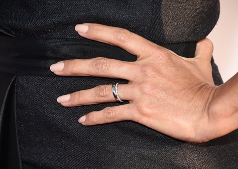 Celebrity Wedding Bands, Eva Longoria Engagement Ring, Mismatched Wedding Bands, Eva Longoria Wedding, Two Wedding Bands, Connoisseurs Jewelry Cleaner, Her Wedding Rings, High Jewelry Design, Wedding Ring Stack