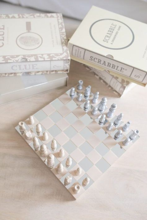 Board Games - Teresa Caruso | gift ideas, holiday shopping, neutral chess set, chic chess set Jade Chess Set, Pretty Chess Set, Pretty Chess Board, Beautiful Board Games, Beautiful Chess Sets, Chess Gift Ideas, Friend Events, Chess Board Design, Chess Decor