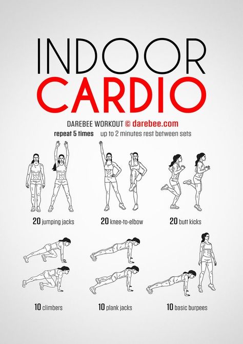 Indoor Cardio, Cardio Workout Plan, Full Body Cardio, Short Workouts, Cardio Workout At Home, Trening Fitness, Cardio Training, Vie Motivation, At Home Workout Plan