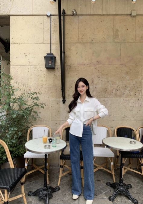 Ootd Classy, Simple Casual Outfits, Outfit Korean Style, Simple Style Outfits, Office Casual Outfit, Korean Casual Outfits, Casual Day Outfits, Smart Casual Outfit, Stylish Work Outfits