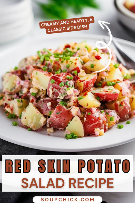 Red Skin Potato Salad Recipe Roasted Red Potato Salad, Red Skin Potato Salad Recipe, Red Skin Potato Salad, Red Potato Salad Recipe, Potatoe Salad, Red Potato Salad, Cornbread Salad, Pineapple Salad, Red Potato