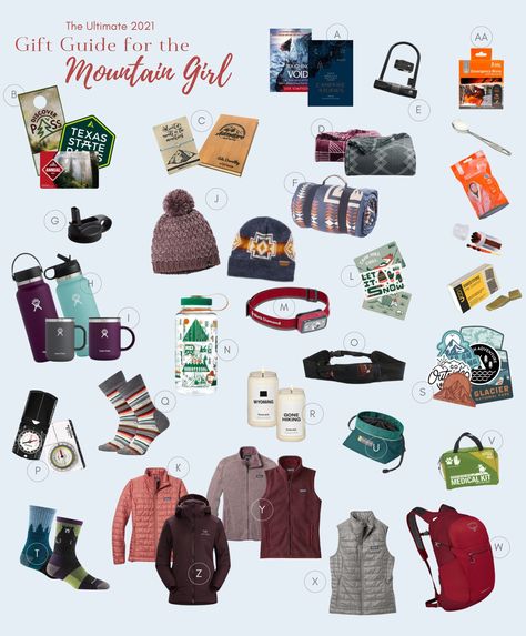 Gifts For Outdoors People, Mountain Gift Basket, Ski Basket Gift Ideas, Gift Ideas For Hikers, Gift Ideas For Nature Lovers, Gifts For Granola Friends, Gifts For Adventurers Women, Hiking Gifts Women, Hiking Gift Basket Ideas