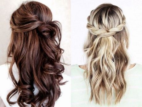 Gala kapsels lang haar half opgestoken Gala Hairstyles, Gala Hair, Engagement Photo Hair, Post Workout Hair, Hairstyles Long Hair, Engagement Hairstyles, Long Hair Wedding Styles, Pinterest Hair, Hairstyles Long