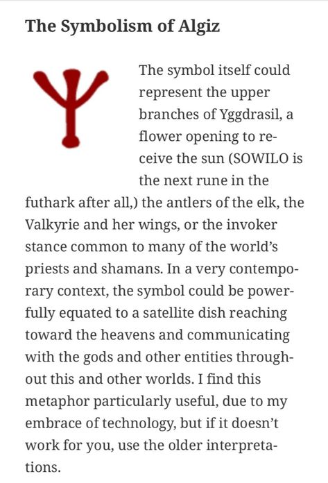 Algiz Rune Symbolism 1/7 》 from runesecrets.com Algiz Rune Meaning, Algiz Rune Tattoo, Algiz Tattoo, Birth Runes, Wicca Runes, Rune Symbols And Meanings, Rune Magic, Algiz Rune, Rune Casting