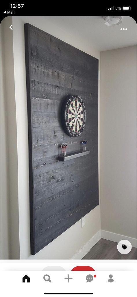 Basement Game Room Ideas, Dart Board Wall, Game Room Ideas, Pool Table Room, Basement Games, Garage Room, Basement Bar Designs, Game Room Basement, Diy Home Bar