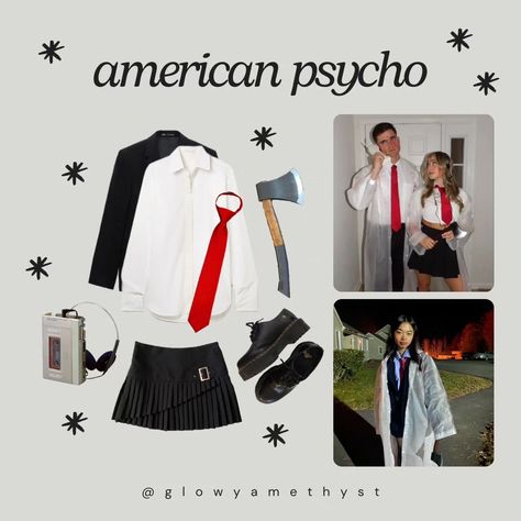 Channel the chilling intensity of American Psycho this Halloween with this bold costume! 🔪✨ Whether you're going for dark and stylish or straight-up terrifying, this look will turn heads. Complete the vibe with some classic Doc Martens—link in bio for the perfect pair!  Check out more inspo on Instagram: @glowyamethyst 🖤 #HalloweenCostume #AmericanPsycho  #Halloween2024  #CosplayInspo #IconicLooks #DiyCostume #DocMartensStyle #DarkAndEdgy #HalloweenInspo #CostumeIdeas  #PsychologicalThriller Shameless Halloween Costume, Shameless Halloween, Classic Doc Martens, Doc Martens Style, Patrick Bateman, Autumn Halloween, Halloween Inspo, Winona Ryder, Halloween Costume Ideas