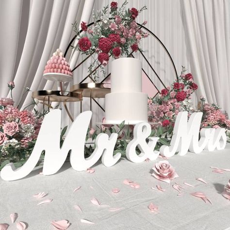 PRICES MAY VARY. 💝【LARGE SIZE】The large size of Mr and Mrs sign. "Mr"-10" x 5.9" x 0.7" (25. 4cmx15cmx1.8cm), "Mrs"-12.2" x 5.9" x 0.7" (31. 3cmx15cmx1.8cm), "&"-4.3" x 4.7" x 0.7" (10. 9cmx12. 1cmx1.8cm). 💝【EXQUISITE SET】Wedding decorations set include Mr and Mrs sign and a just married banner.The Mr and Mrs sign include 1 "MR" sign, 1 "&" sign, and 1 "MRS" sign (white wooden letters). 💝【STURDY MATERIAL】The thickness of Mr and Mrs sign is 3/4" which makes our white wooden letters have good f Mr Mrs Table Wedding Decor, Decorations For Anniversary, Photo Props Wedding, Wedding Welcome Table, Indoor Wedding Decorations, Mr And Mrs Sign, Just Married Banner, Sweetheart Table Decor, Large Wooden Letters