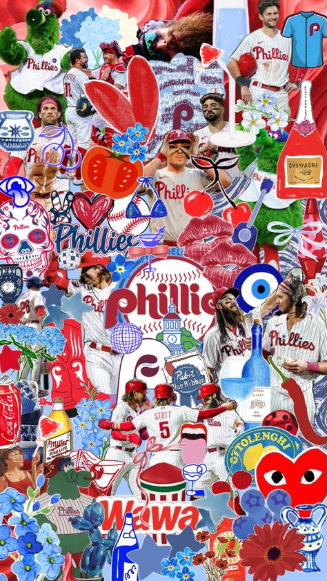 When you’re just a girl but also a Phillies fan Phillies Wallpaper, Philadelphia Phillies Logo, Baseball Backgrounds, Baseball Wallpaper, Mlb Wallpaper, Philadelphia Phillies Baseball, Phillies Baseball, Nba Art, Paper Games