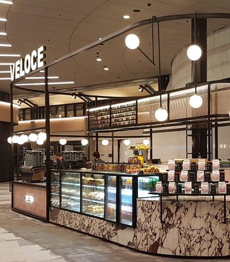 Mima Design on Instagram: "Veloce doing what they do best at T2 Sydney Airport." Airport Kiosk Design, Airport Food Court, Airport Kiosk, Airport Snacks, Airport Food, Fridge Design, Food Kiosk, Sydney Airport, Airport Design