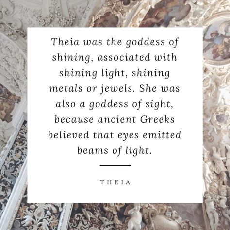 Theia Theia Goddess, Titans Greek Mythology, Greek Titans, Gemini And Pisces, Summer Goddess, Goddess Names, Daphne Groeneveld, Zeus And Hera, Goddess Aesthetic