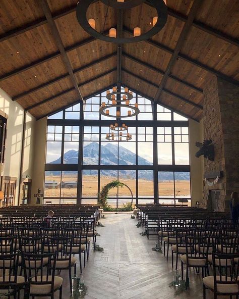 Sage Lodge - Pray, MT - Wedding Venue Rustic Wedding Locations, Lodge Wedding Venues, Mountain Chapel Wedding, Mountain Venue Wedding, Wedding Venue Design Ideas, Wedding Venue Design Plans, Wedding Venue Farm, Modern Barn Wedding Venue Ideas, Farm Wedding Venue Ideas