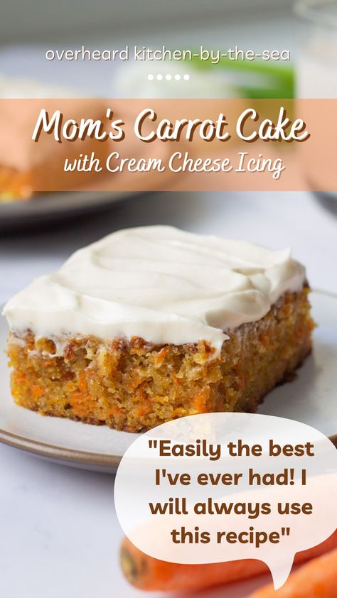 This carrot cake is moist, lightly spiced, and topped with cream cheese icing. The shredded carrots and crushed pineapple provide moistness while the cinnamon and cardamom add a lightly spiced flavor. After the cake is baked and cooled, it all comes together with generous swirls of cream cheese icing. This carrot cake is so good, our mouth waters just thinking about it. Recipe Carrot Cake, Classic Carrot Cake Recipe, Pizza Sugar Cookie, Cream Cheese Buttercream Frosting, Homemade Carrot Cake, Carrot Cake With Cream Cheese, Easy Carrot Cake, Cake With Cream Cheese Frosting, Cream Cheese Frosting Recipe