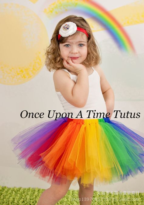 Color del Arco Iris de la muchacha Faldas Tutus Bebé Multicolores Hechos A Mano de Tul Ballet Danza Tutus con Flor de La Venda Niños Pettiskirts Partido Infant Tutu, Rainbow Themed Birthday Party, Birthday Skirt, Tutu Tutorial, First Birthday Tutu, Newborn Tutu, 1st Birthday Tutu, Dance Tutus, Rainbow Skirt