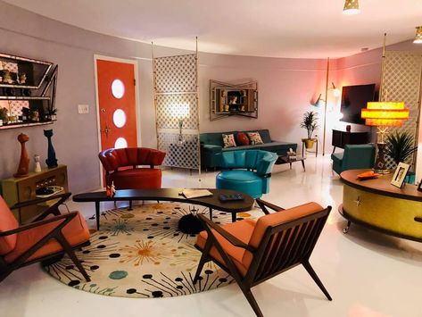 70s Living Room, Vintage Living Room Decor, Mid Century Interior, Mid Century Living Room, Mid Century Modern Interiors, Deco Retro, Atomic Age, Mid Century Modern Decor, Vintage Interior