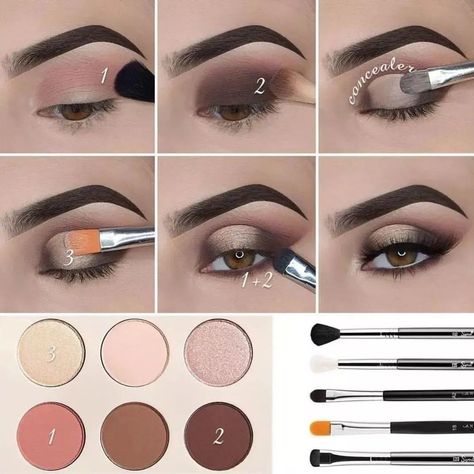 Arabic Makeup Tutorial, Smokey Eye Makeup Steps, Evening Eye Makeup, Eye Makeup Images, Makeup Pictorial, Arabic Makeup, Dipbrow Pomade, Glitter Eye Makeup, Makeup Tutorial Eyeshadow