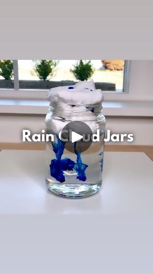 Science Learning, Water Vapor, Clear Jars, Rain Cloud, Cool Science Experiments, Rain Clouds, Learning Science, Math Tricks, Water Activities