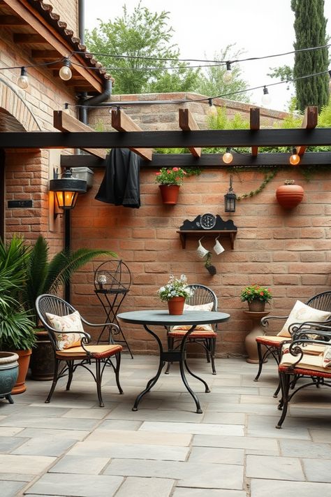 Transform your outdoor space into a charming vintage retreat with these 15 delightful patio ideas! From cozy, old-fashioned fire pits to rustic furniture pieces and whimsical garden decorations, rediscover the magic of outdoor relaxation and entertaining. Explore thoughtful placements for vintage accents and DIY decor tips that evoke nostalgia. Perfect for creating an intimate space for gatherings or just enjoying a peaceful evening outdoors. Dive into these ideas that make a perfect blend of comfort and style under the stars. Retro Bar Cart, Vintage Wooden Crates, Peaceful Evening, Retro Glassware, Vintage Colour Palette, Intimate Space, Vintage Bar Carts, Outdoor Patios, Outdoor Patio Ideas