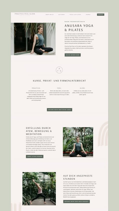 Pilates Website Design Inspiration, Minimalist Website Design Inspiration Layout, Pilates Website Design, Yoga Website Design Inspiration, Pilates Website, Yoga Website Design, Website Minimalist, Yoga Web, Yoga Website