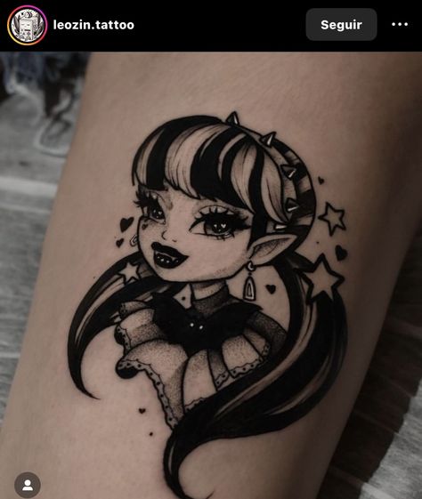 Vampire Tattoo Designs, Vampire Tattoo, Punk Tattoo, Heaven Tattoos, Pink Tattoo, Goth Tattoo, Girls With Sleeve Tattoos, Creepy Tattoos, Gothic Tattoo