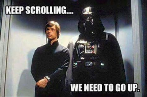 Star Wars. Keep scrolling... we need to go up. Peter Mayhew, Dark Vador, Return Of The Jedi, Septième Art, Star Wars Disney, Hayden Christensen, The Force Is Strong, Dc Memes, Mark Hamill