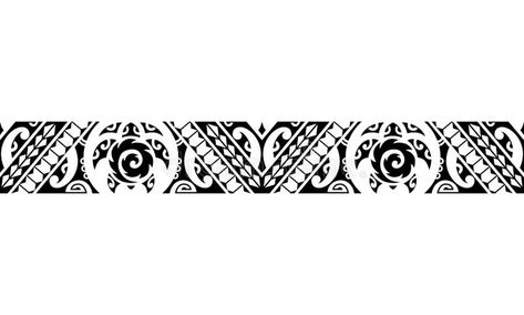 Tattoo Tortuga, Tattoo Border, Tattoo Pierna, Band Tattoo Designs, Maori Designs, Ornamental Tattoo, Arm Band Tattoo, Tattoo Bracelet, Tattoo Script