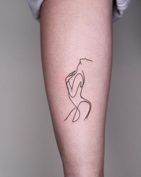 Simple Line Tattoo, Feminist Tattoo, Silhouette Tattoos, Inspiration Tattoos, Subtle Tattoos, Simplistic Tattoos, Small Tattoo, Minimal Tattoo, Line Tattoos