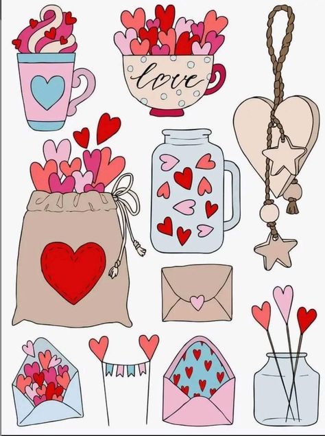 Valentine Doodles Hand Drawn, Valentines Doodles, Valentine Doodles, Cute Valentines Wallpaper, Wallpaper Iphone Valentines, Day Wallpaper Aesthetic, Wallpaper Valentines Day, Background Valentines Day, Doodle Illustrations